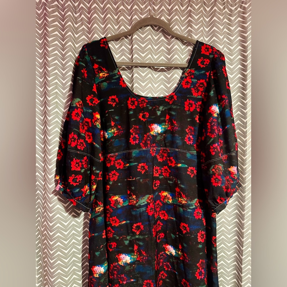 Rachel Comey x Target | Kodak Red Floral dress, size 14 - Picture 4 of 9